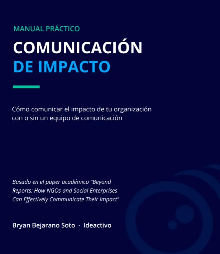 Cover of the practical guide “Comunicación de impacto” by Bryan Bejarano Soto, IDEACTIVO